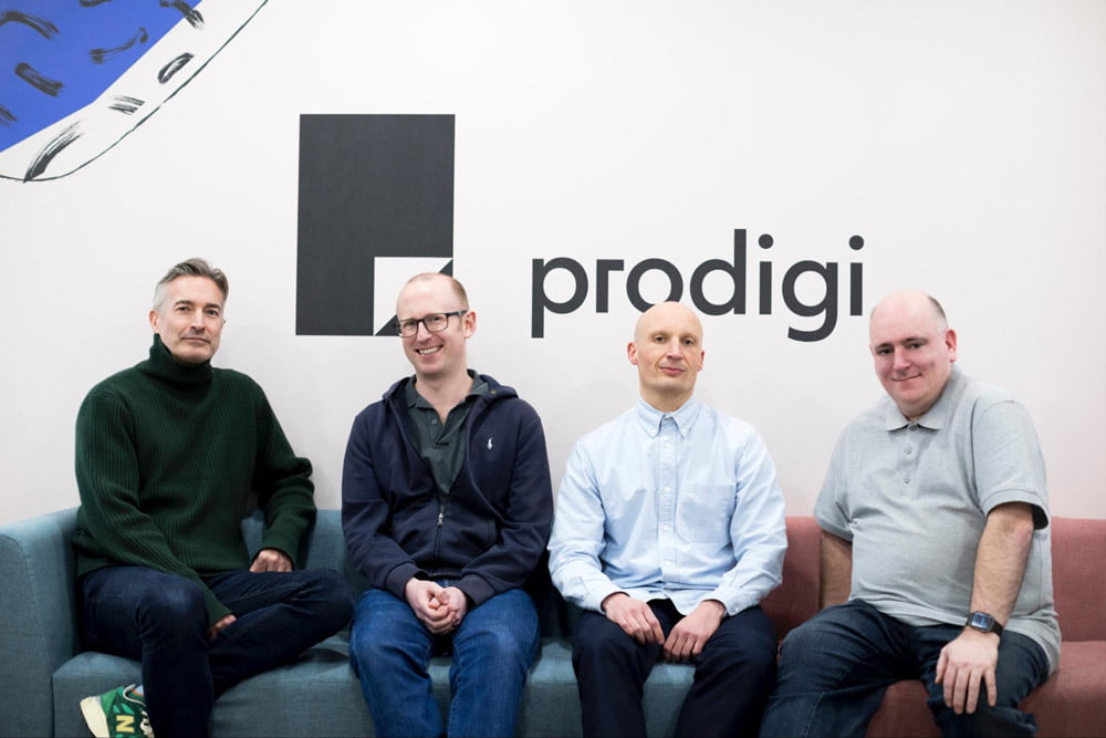 Prodigi Group Board: James Old (CEO), Tom Gallard (CTO), Eric Kickert (COO) and Steve Levin (CPO)