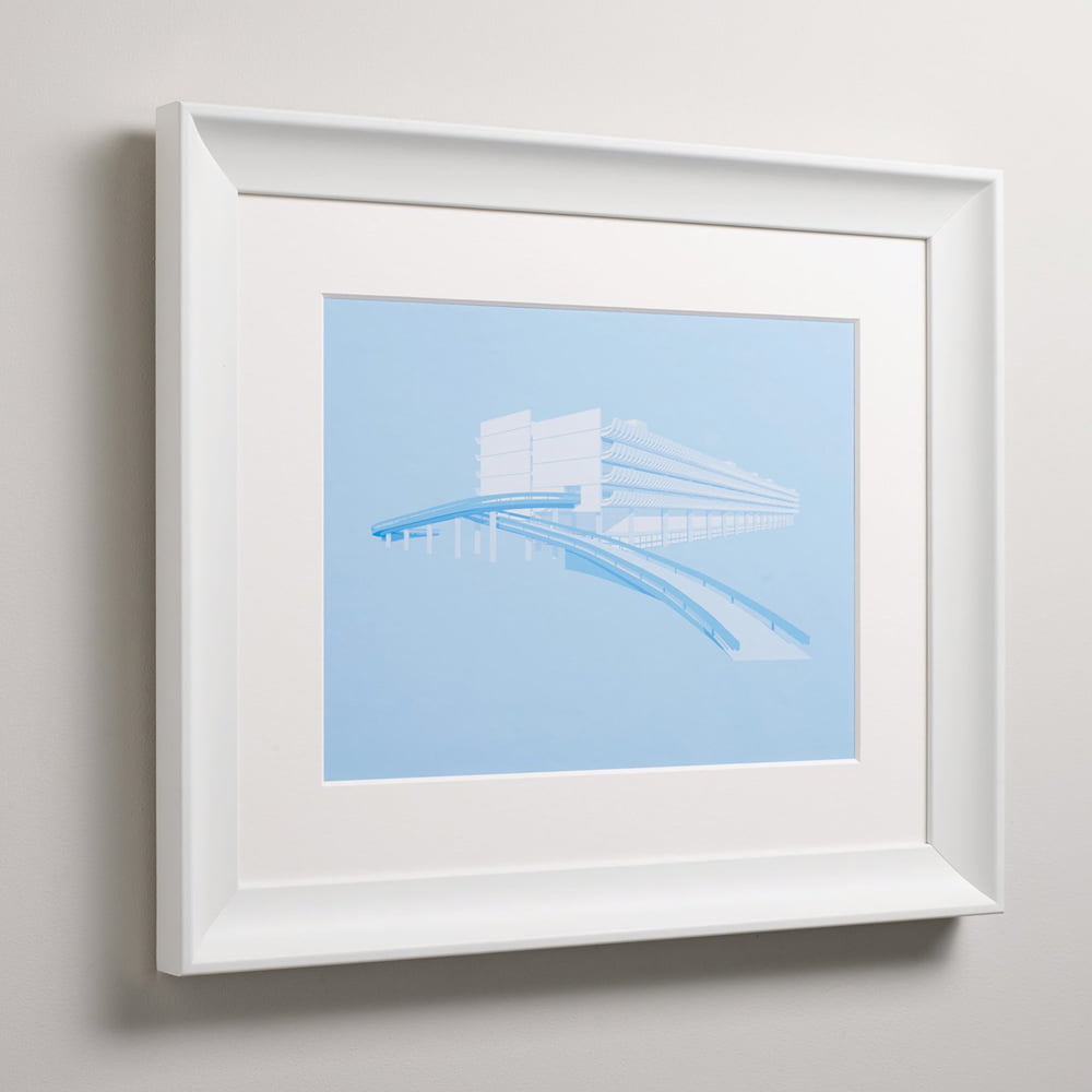 Swoop white frame on wall